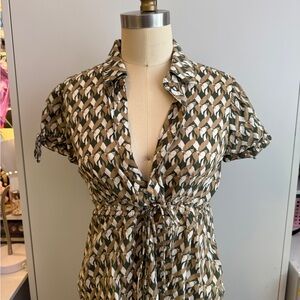 Geometric Patterned Blouse